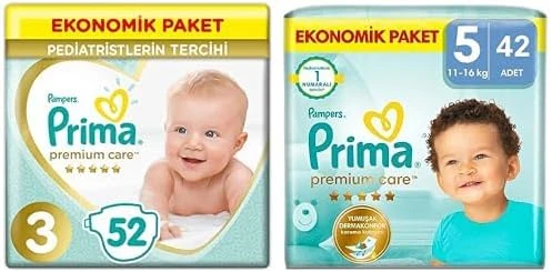 Bebek Bezi Care 3 Beden 52 Adet Midi Paket Bebek Bezi Care 5 Numara 42 Adet Ekonomik Paket ürün görseli 1