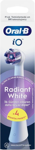 Io Radiant White Beyaz Fırçası Yedek Başlığı 4 Adet ürün görseli 1