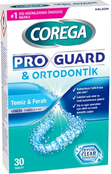 Corega Proguard & Retainer 30'Lu Protez Temizleme Tableti ürün görseli 1