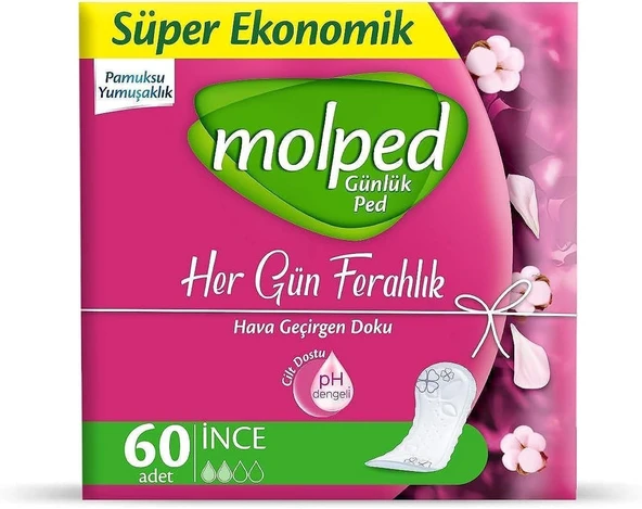 Molped Her Gün Ferahlik Günlük Ped 60 Adet ürün görseli 1