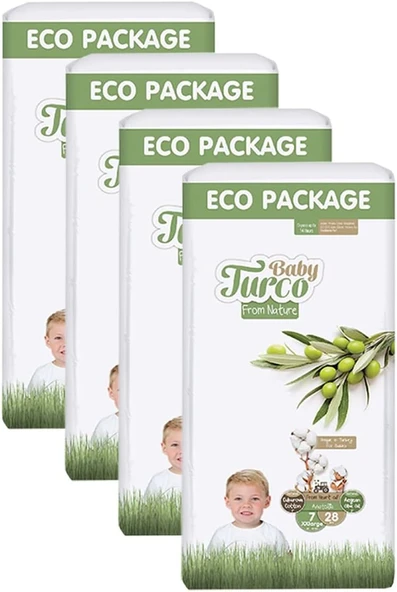 Baby Turco Doğadan 7 Beden Xx Large 28X4 112 Adet Bebek Bezi ürün görseli 1