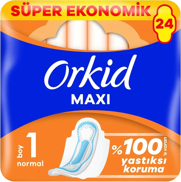 Orkid Maxi Normal (Boy 1) 24 Adet Hijyenik Ped ürün görseli 1