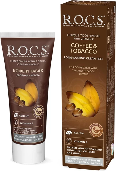 R.O.C.S. Rocs Lekelere Karşi Coffee&Tobacco Di̇ş Macunu - 74G ürün görseli 1