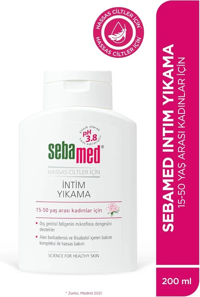 İntim Yıkama Jeli - Hassas Ciltler Için Ph 3.8 Dış Bölge Temizleyici İntim Bakım Ürünü 200Ml ürün görseli 1
