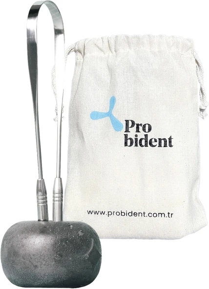 Probident Dil Temizleme Aparatı/Dil Sıyırıcı Kese + Stand Hediyeli Full 304 Surgical Stainless Steel ürün görseli 1