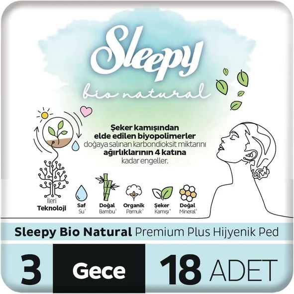 Sleepy Bio Hijyenik Ped Gece Adet Ped ürün görseli 1