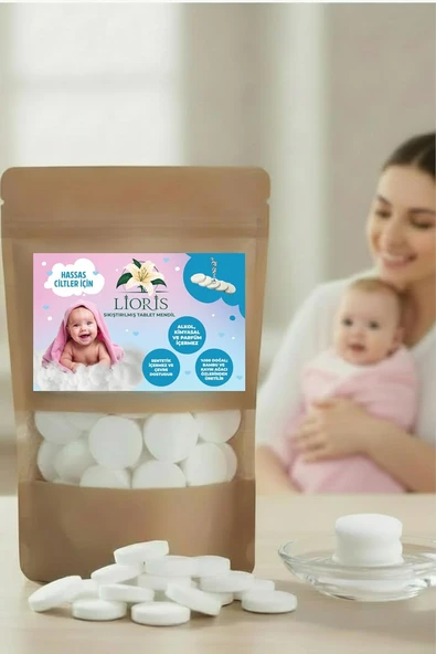 Suda Büyüyen Sıkıştırılmış Tablet Mendil, Tek Kullanımlık, Seyehat-Spor-Yürüyüş-Bebek Temizliği-Cilt Temizliği Mendili, Alkol Kimyasal İçermeyen Doğal Mendil- 150 Adet ürün görseli 1