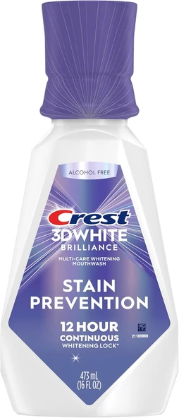 Crest 3Dwhite Brilliance Stain Prevention Alkolsüz Ağız Bakım Suyu 473Ml ürün görseli 1