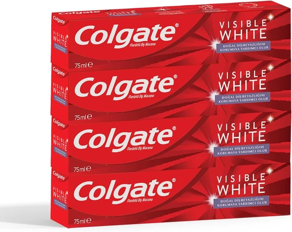 Visible White Beyazlatıcı Macunu, 75Ml X 4 Adet ürün görseli 1