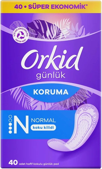 Orkid Günlük Ped Normal Ekonomik Paket 40 Adet Ped ürün görseli 1