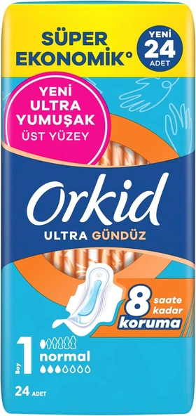 Orkid Hijyenik Ped Normal (Boy 1) Süper Ekonomik Paket 24 Adet Ped ürün görseli 1