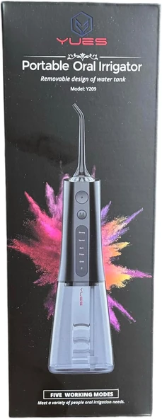 Yues Taşınabilir Ağız Duşu | 5 Modlu Şarjlı Arası Temizleyici | 300Ml Su Hazneli, Ipx7 Su Geçirmez, Usb Şarjlı Protez Temizleme ürün görseli 1