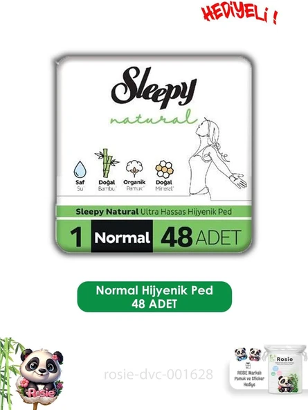 Sleepy Hassas Hijyenik Ped Normal 48 Adet Ped Rosie ürün görseli 1