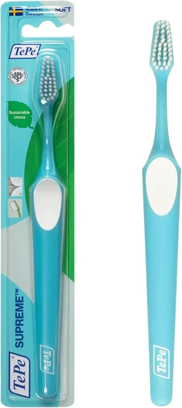 Tepe Supreme Fırçası, Yumuşak Kıl Fırçası, Hassas Eti Bakımı Için Konik Fırça Başlığı, Yetişkin, 1 Paket ürün görseli 1
