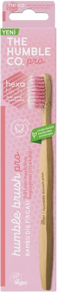 The Humble Co. Humble Brush Line Yetişkin Lila 0.01 İnceltilmiş Hegzagonal Fırça Kılları İçeren Bambu Fırçası ürün görseli 1