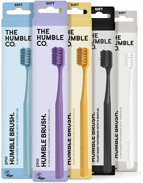 The Humble Co. - Humble Brush Adult - 7.000 Kıl İçeren Bitki Bazlı Fırçası (Renk Asortili) ürün görseli 1