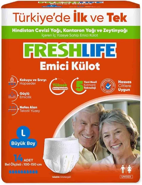 Freshlife Hasta Alt Bezi Külotlu Large 14'Lü ürün görseli 1