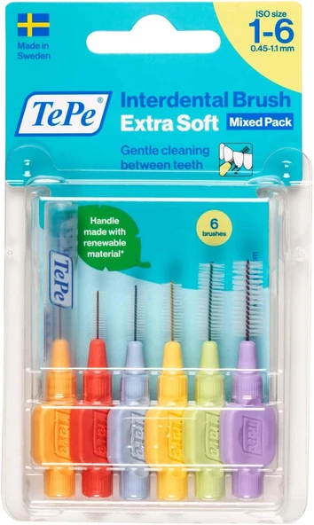 Tepe Blister X-Soft Arayüz Fırçası (1X 6 Adet) Karışık Set ürün görseli 1