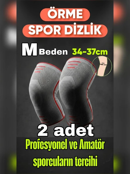M Beden 2 Li Set 3D Örme Sporcu Dizlik – Azaltıcı, Diz Koruyucu Nefes Alabilir, Kompresyon Destekli, Kaymaz, Voleybol,Fitnes,Basketbol,Doğa Sporları ürün görseli 1