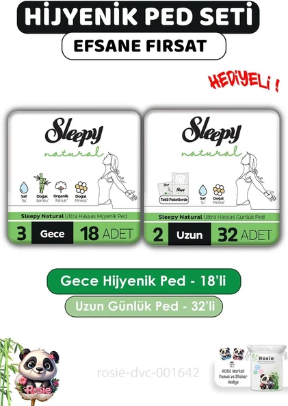 Sleepy Ped Gece Li + Günlük Uzun 32 Li Rosie ürün görseli 1