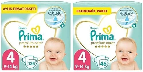 Bebek Bezi Care 4 Beden 126 Adet Maxi Aylık Fırsat Paketi & Bebek Bezi Care 4 Beden 46 Adet Maxi Paket ürün görseli 1