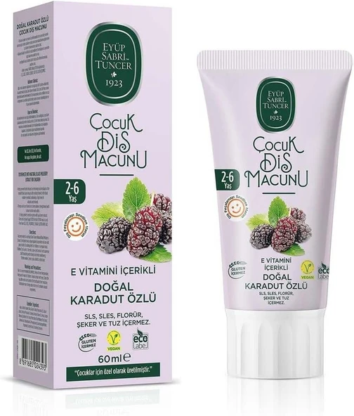 Sabri̇ Doğal Karadut Özlü Çocuk Macunu 60Ml ürün görseli 1