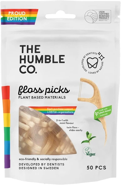 The Humble Co. Humble Floss Picks Kürdan İpi 50'Li ürün görseli 1