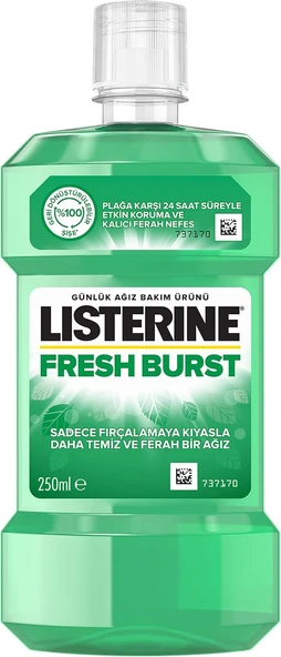 Listerine, Fresh Burst, Günlük Ağız Bakım Ürünü, Plak Oluşumu Ile Savaşan Anti-Bakteriyel Ağız Bakım Formülü, 250Ml ürün görseli 1