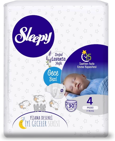 Sleepy Gece Külotu 4 Numara Maxi 30X5 Adet ürün görseli 1