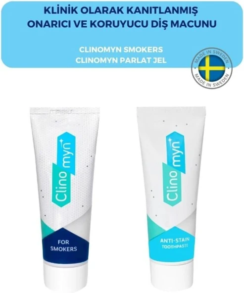 Clinomyn Fresh Jel Beyazlatan Parlatan Macunu + Smokers Beyazlatan Macunu 75 Ml ürün görseli 1