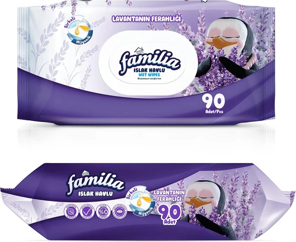 Familia Islak Havlu Tekli Lavanta 90 Yaprak ürün görseli 1