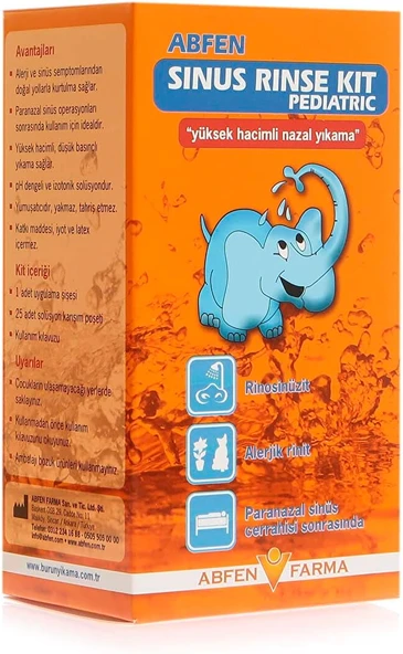 Abfen Farma Sinus Rinse Pediatric Kit 25 Yedek Poşet ürün görseli 1
