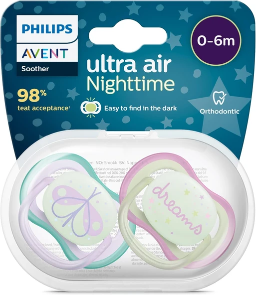 Air Gece Emziği 0-6 Ay, 2'Li Paket, Kız ürün görseli 1