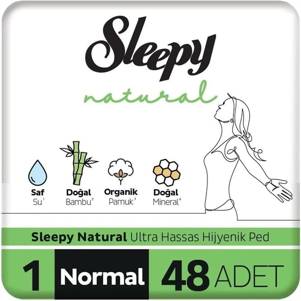 Sleepy Hassas Hijyenik Ped Normal 48 Adet Ped ürün görseli 1