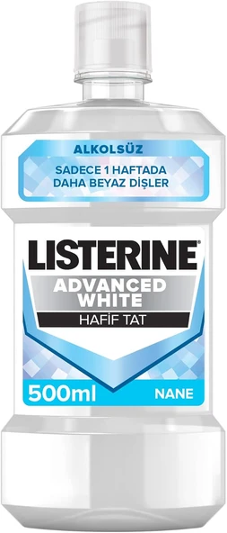 Listerine Advanced White Hafif Tat Ağız Bakım Suyu 500 Ml ürün görseli 1