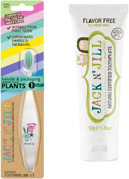 N' Jıll N Jill Doğal Bakım Seti (Bunny&Koala Fırçası + Aromasız Macunu 50G) ürün görseli 1