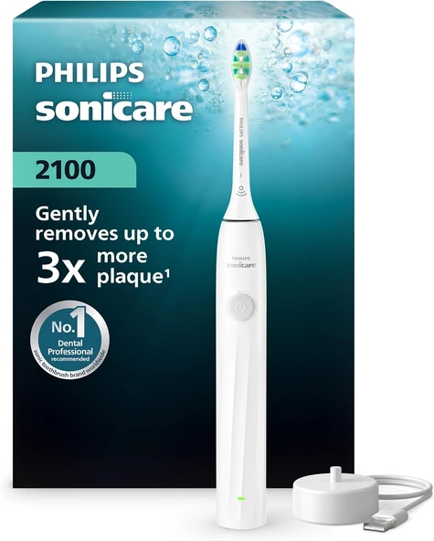 Türk Sonicare 2100 Sonic Şarjlı Fırçası, 3 Kat Plak Temizliği, 14 Gün Şarj Ömrü, 2 Hız Ayarı, Smarttimer Quadpacer Özellikli – Hx4021/01 ürün görseli 1