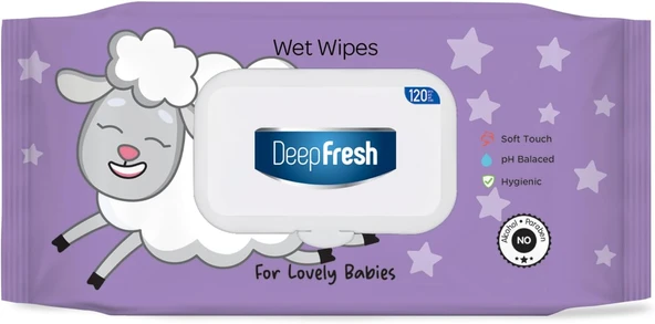Deep Fresh Islak Mendil Lovely Babies Kuzu 120 Yaprak ürün görseli 1