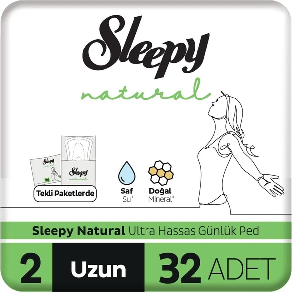 Sleepy Hassas Günlük Ped Uzun 32 Adet Ped ürün görseli 1