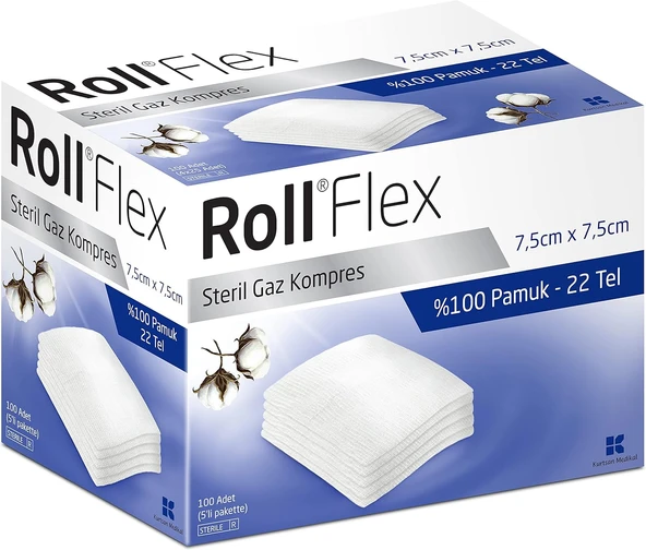 Roll 131407 Flex Kompres 7.5Cm X 7.5Cm (1 X 100 Adet) ürün görseli 1