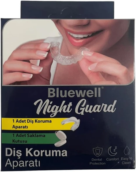 Bluewell Night Guard Koruma Aparatı – Gece Sıkma Koruyucu – Şeffaf Şekil Verilebilir Night Guard + Saklama Kutusu ürün görseli 1