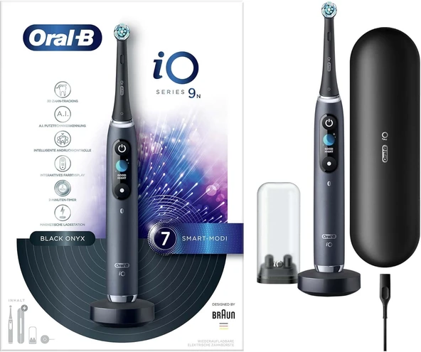 Io - 9 Siyah Şarjlı/Elektrikli Fırçası ürün görseli 1