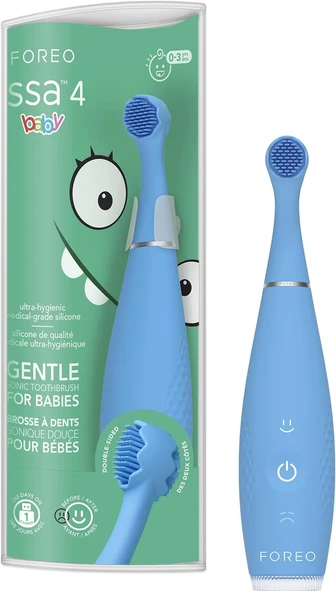 Foreo Issa 4 Baby – Bebekler Için Silikon Sonik Fırçası Seti, Çift Taraflı Kıllar, Eğlenceli Gülümseme, Eti Masajı, Ekstra Başlıkla 12 Ay Bakım, Seyahat Dostu - Balon ürün görseli 1