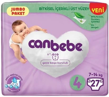 Canbebe Baby Diapers Bebek Bezi, Pnm Maxi 27X4 ürün görseli 1
