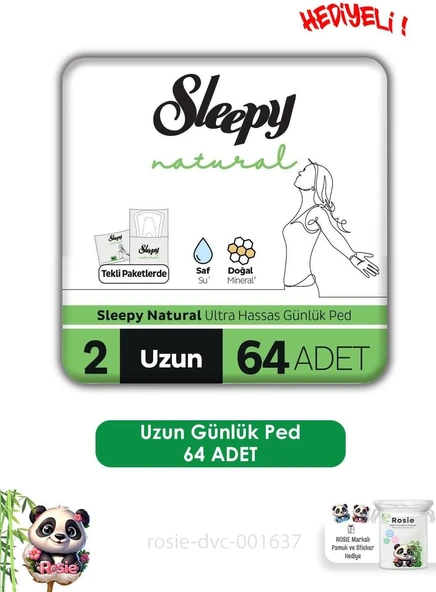 Sleepy Naturel Günlük Ped 64Lü Rosie ürün görseli 1