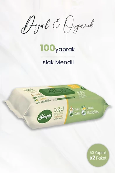 Sleepy Doğal & Organik Islak Mendil 50 Adet X 2 (100 Yaprak) ürün görseli 1