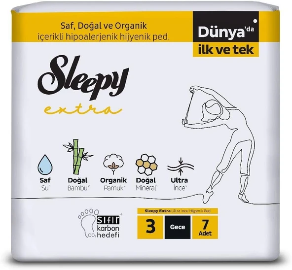 Sleepy Extra Kadin Pedi̇ No: 3 Gece 7 Li ürün görseli 1