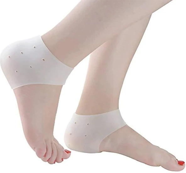 Kyrotech Silikon Topuk Koruyucu Çorap – 1 Çift | Jel Yastıklı Topuk Pedleri | Topuk Ağrısı, Aşil Tendiniti, Plantar Fasiit Çatlak Topuklar İçin Destek | Erkek & Kadın İçin Nefes Alabilir 1 Çift ürün görseli 1