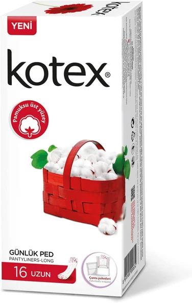 Kotex Günlük Ped Uzun 16'Lı 1 Paket ürün görseli 1