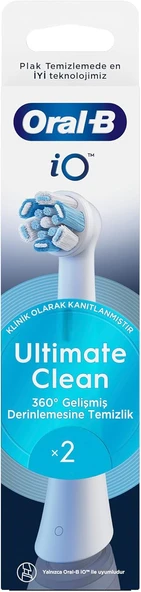 Io Ultimate Clean Beyaz Fırçası Yedek Başlığı 2 Adet ürün görseli 1